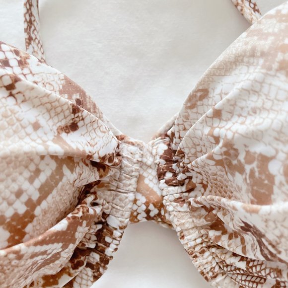 Shade & Shore NWT Light Lift Shirred Underwire Bikini Top 36D Swim Anima… - Picture 5 of 13